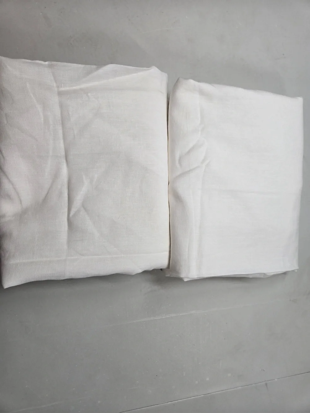 QUINCE Set Of 2 48x84 European Linen Curtains White 0488